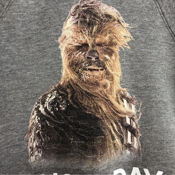 Baby Gap x Star Wars sweatshirt gray Chewbacca Snow Day size 2 years - Picture 6 of 12